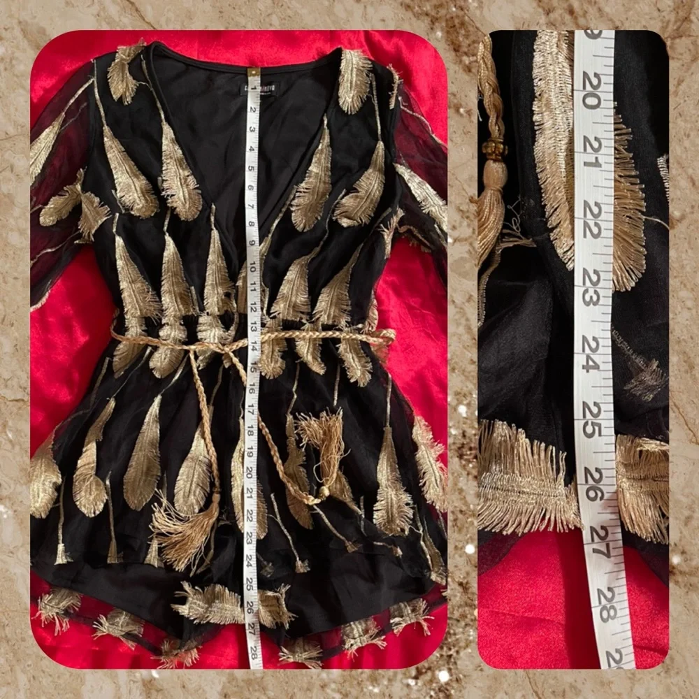 Fashion Nova “Golden State” Romper Size Small - Picture 9 of 10